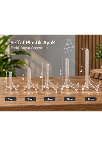 Çerçeve Teşhir Ayak Teşhir Standı 12 Cm No 2 10 Adet