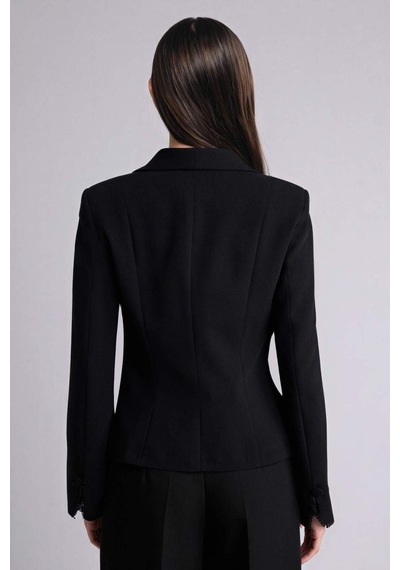 Defacto Fıtted Krep Blazer Ceket G7816ax26spbk81 Siyah-bk81