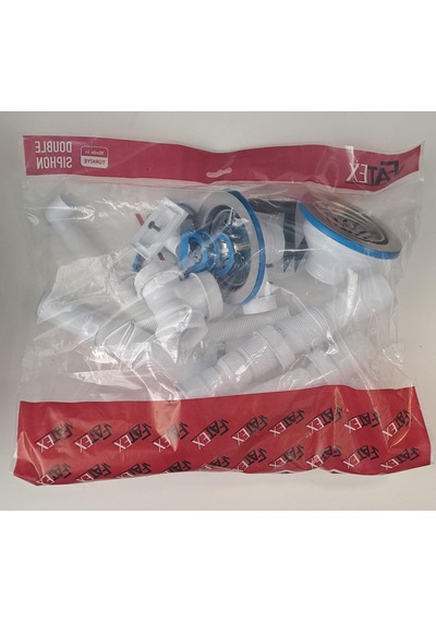 Fatex Lüx Çöp Mak Çiftli Duble Taşmalı Körüklü Sifon 110 / Ø 32 Lik Çıkışlı - Metal Bilyalı F-104-19