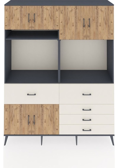 Hyperion Gardrop 7 Raflı 5 Çekmeceli 6 Kapaklı 176x44x221 Antrasit-çam/aytaşı Çam/aytaşı Hyperion Gardrop 7 Raflı 5 Çekmeceli 6 Kapaklı 176x44x221 Antrasit-çam/aytaşı Çam/aytaşı