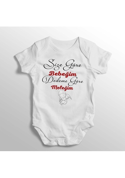 İmaj Tuğbababy Kız Çocuk Baskılı Bebek Zıbını Beyaz