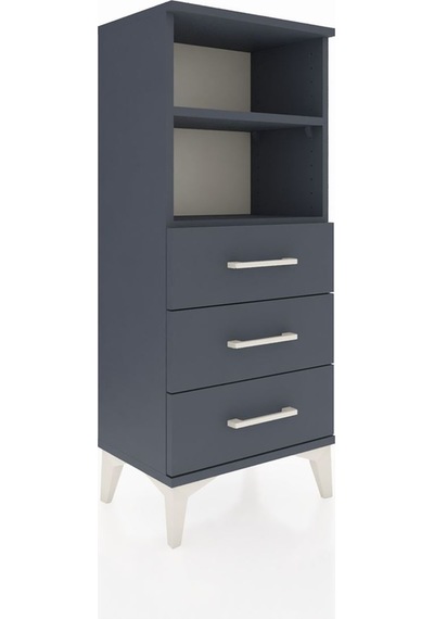 Arges Komodin 2 Raflı 3 Çekmeceli 44x30x106 Antrasit-antrasit Antrasit