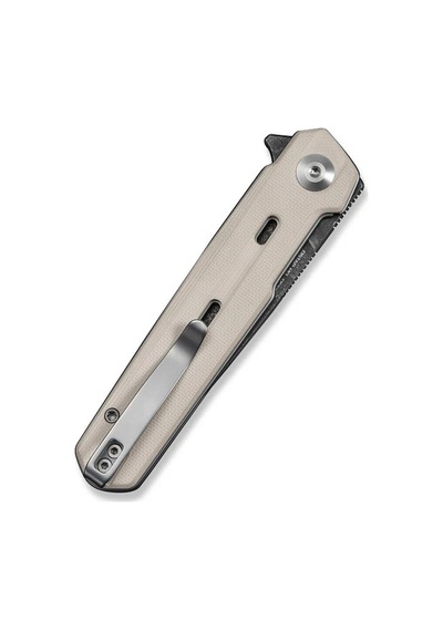 Civivi Navo Ivory G10 Handle Damascus Blade Kamp Çakı Krem