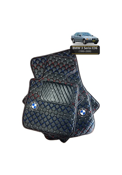 Oto Halı Paspas Bmw 3 Serisi E36 1990-2000 Uyumlu M Performance M Teknik Sport Kaymaz & Şık Tasarım - Tasarım 7