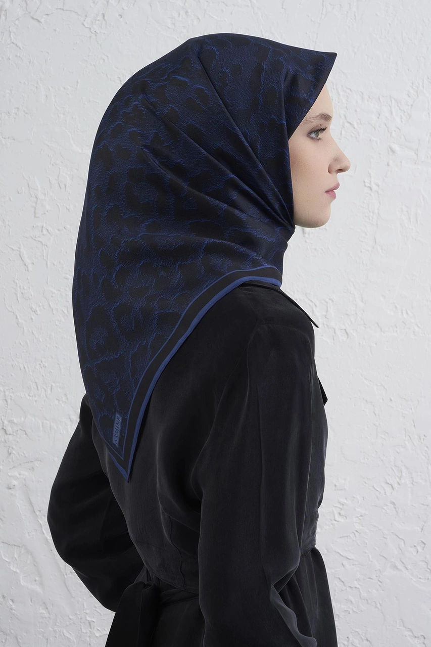 Armine Saf İpek Sura Eşarp 9408d 02 Mavi