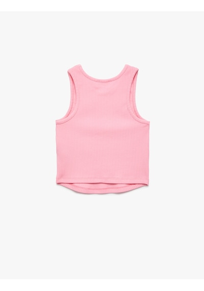 Koton Pamuklu Kolsuz Bisiklet Yaka Basic Crop Atlet Pembe 5skg30029ak Gül