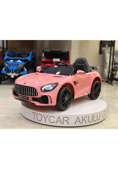Mercedes Gt Akülü Araba 0-6 Yaş Kumandalı Özel Plaka Hediye Pembe