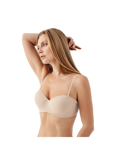 New Bra 7045-kadın Desteksiz B Cup Dantelli Sütyen Ten