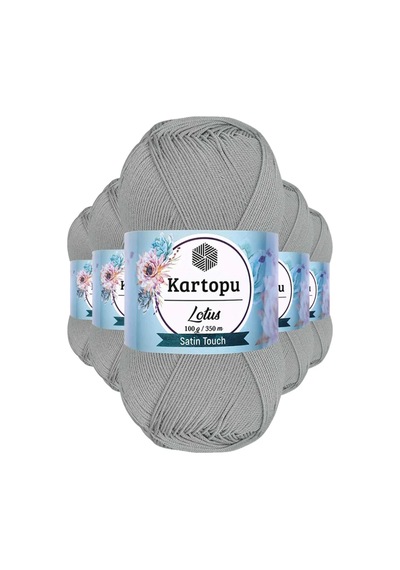 Tedar 5 Adet Lotus Bikini Büstiyer Bluz Örgü İpi K941 Açık Gri Najmaddin (No:1) 8.5Cm X 10.5 Cm