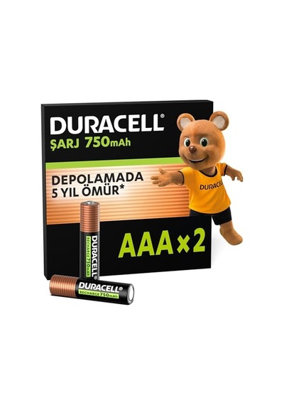 Edilebilir Aaa Pil 2'li Paket 750 Mah Nimh 1000 Sarj Döngüsü Önceden Sarj Edilmiştir
