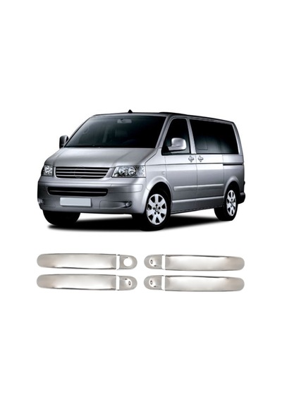 Volkswagen T5 Transporter Uyumlu 2003-2023 Krom Kapı Kolu 4 Kapı Paslanmaz Çelik