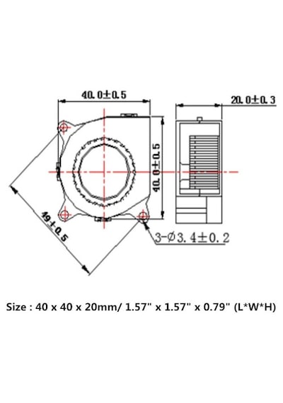 40x40x20mm Dc 12v 0.06a Motor Blower Salyangoz Fan 4020 12v