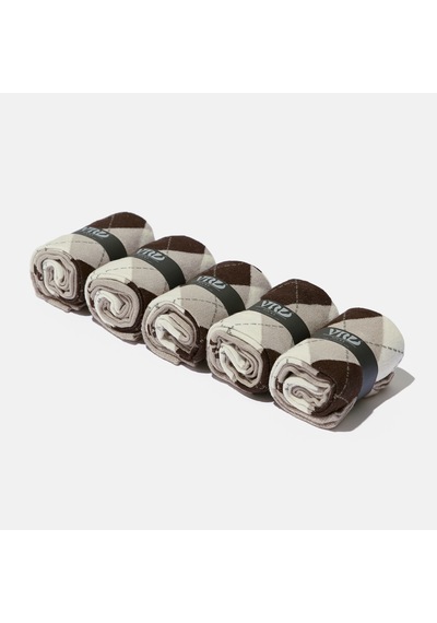 Dikişsiz Bambu Çorap Baklava Desenli Bej Renk Erkek Çorap Kutulu 5 Çift Premium Uzun Çorap Soket Çorap Bambu Mix