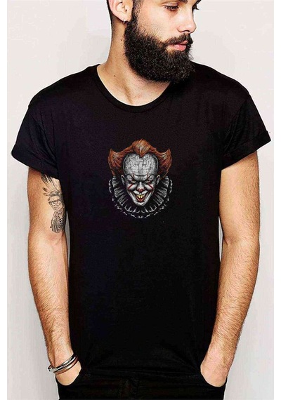 Neatoshop Monster Clown Baskılı Siyah Erkek Tshirt