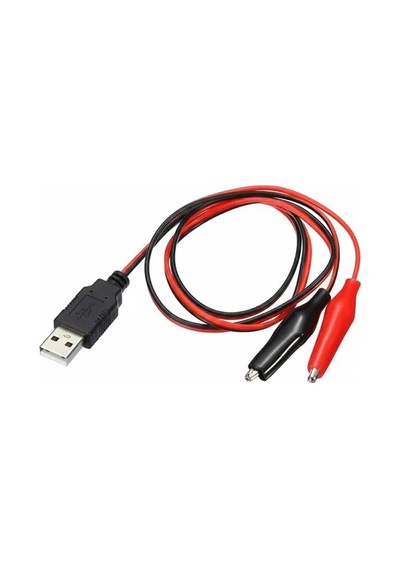 Powermaster Pm-28657 Usb Erkek - Küçük Krokodil Uçlu 5v 2a Test Kablosu 60 Cm