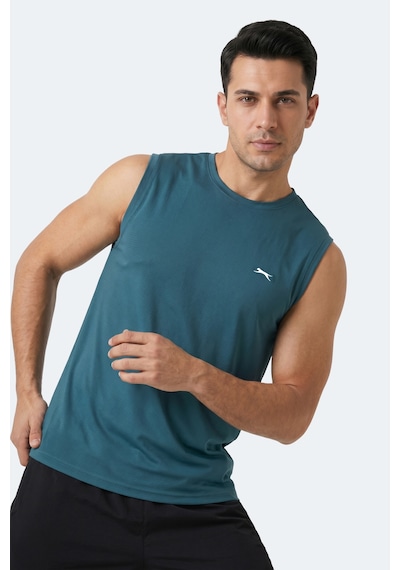 Slazenger Herofıt Erkek Kolsuz Petrol Atlet