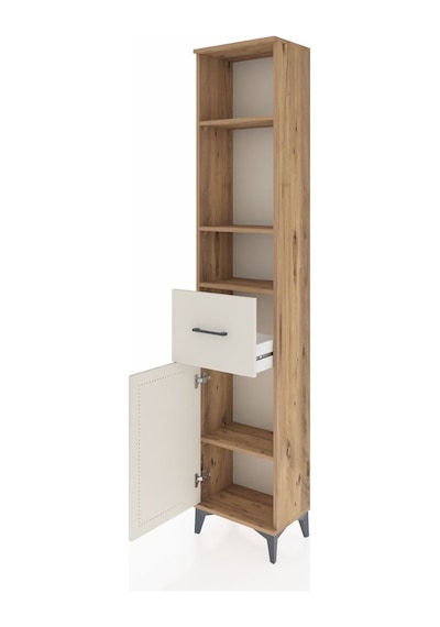 Arges Dolap 4 Raflı Tek Çekmeceli Tek Kapaklı 44x30x221 Çam-a... Çam