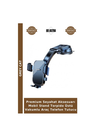 Premium Seyahat Aksesuarı Mobil Stand Torpido Üstü Vakumlu Araç Telefon Tutucu