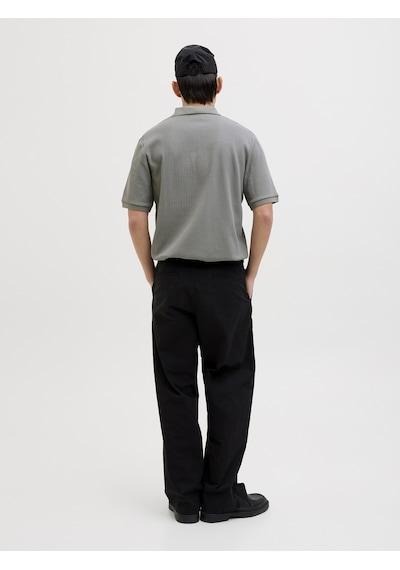 Jack & Jones Jack Jones Erkek Fermuar Detaylı Polo Yaka Tişört 12279177 Gri