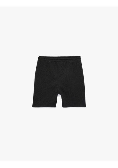Koton Regular Fit Cepli Bermuda Beli Bağcıklı Şort Antrasit 6sam40009mk
