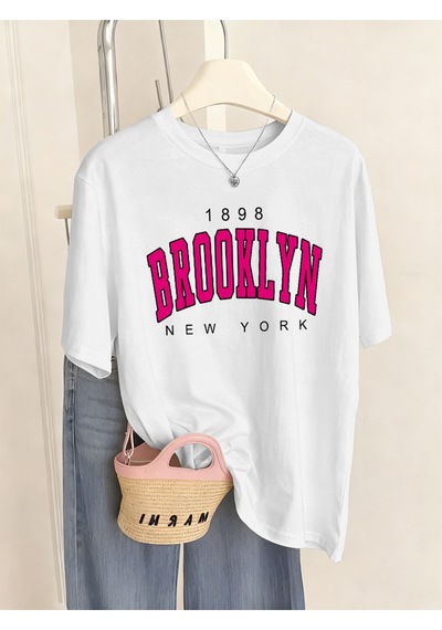 Noıssey Urban Pop Graphic Kadın Tişört Koleksiyonukod 5483 Beyaz