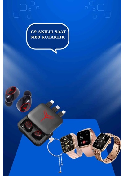 Mey İthalat Powerbank Özellikli Bluetooth Kulaklık Ve Nabız Ölçer Akıllı Saat Bileklik li