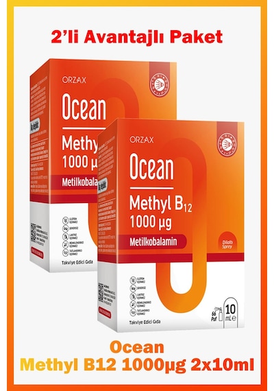 Ocean Methyl B12 Sprey 1000 Mg 10 Ml 2 Adet