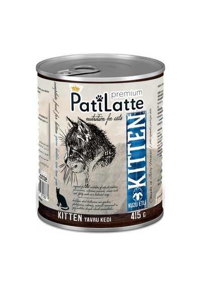 Pati Latte Kuzu Etli Konserve Yavru Kedi Maması 24 x 415 G