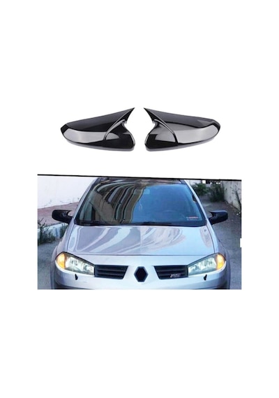 Renault Megane 2 Piano Uyumlu Black Ithal Batman Yarasa Ayna Kap
