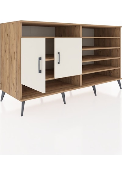 Kronos Konsol 7 Raflı 2 Kapaklı 176x59x99 Çam-aytaşı/çam Çam-aytaşı/çam
