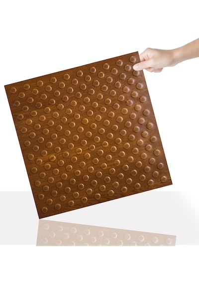 3 Boyutlu Duvar Paneli Kabartmalı Puantiye Desen Pvc 41x41 Cm/ 6 Adet /1 M² Altın Meşe