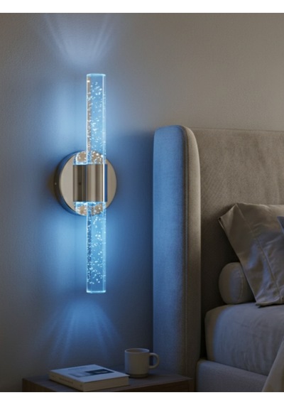 Bhbackhome Bubbleflux Medium Şık Tasarım Modern Ledli Aplik 31 Cm Gümüş Rgb Elektrikli Kumandalı Gümüş