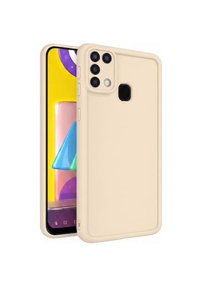 Samsung Galaxy Uyumlu M31 / M21s / F41 Kılıf Kamera Çıkıntılı Mat Silikon Telefon Kılıfı-54145