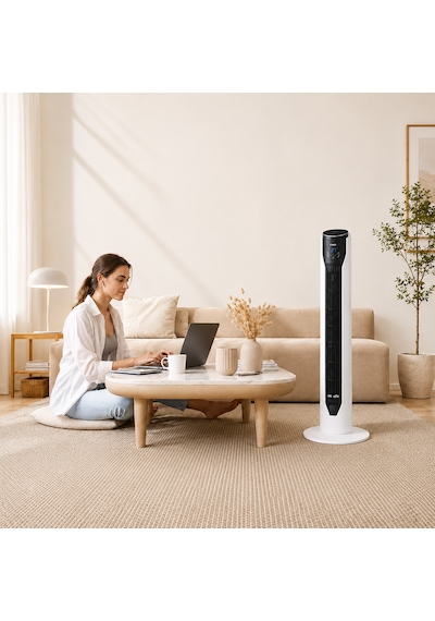 Mole F10 Kule Tipi Kademe Sayısıkumandalı 3 Kademeli 50w Beyaz