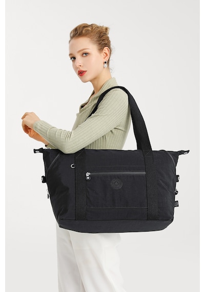 Smart Bags Orta Boy Su Geçirmez Extra Hafif Krınkıl Kumaş El Valizi Ve Spor Çantası Buz Gri