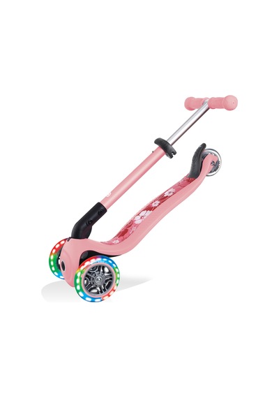 Globber Junior Fantasy Katlanabilir Işıklı Scooter - Pastel Pembe
