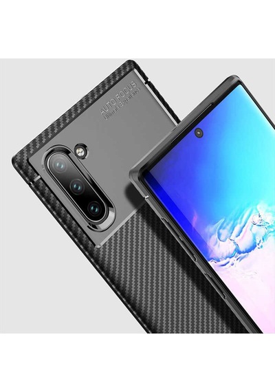 Samsung Uyumlu Galaxy Note 10 Kılıf Karbon Silikon Case