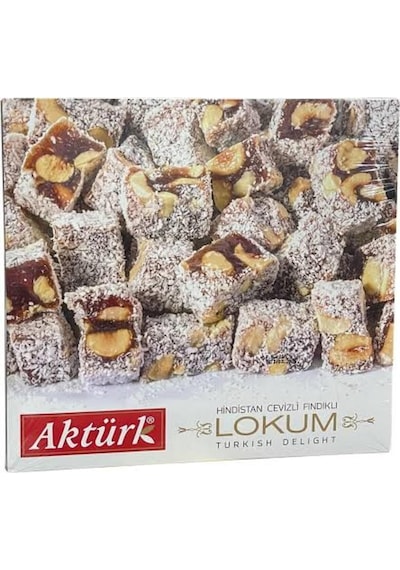 Fındıklı Çifte Kavrulmuş Hindistan Cevizli Hediyelik Lokum 300 Gr Hediyelik - Turkish Delight