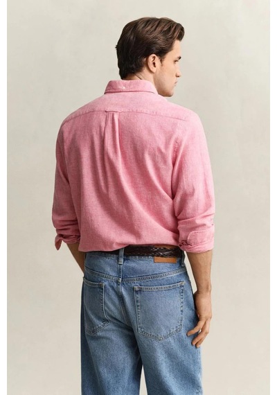Gant Erkek Pembe Regular Fit Logolu Gömlek-15338