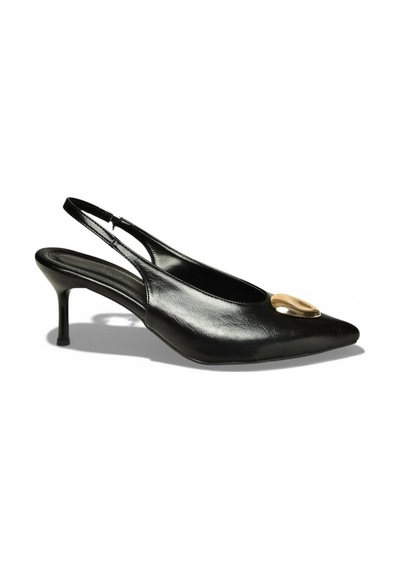 Fox Shoes Y676020660 Siyah Rustik Alçak Topuklu Kadın Ayakkabı Siyah