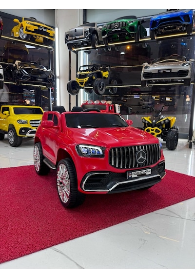 Poyraz Akülü Mercedess Suv Akülü Araba 0-7yaş Özel Plaka Kırmızı