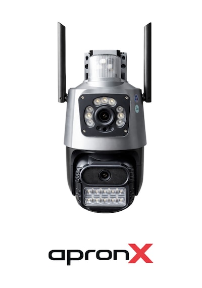 Apx-wsp242 6mp 2.8mm 4g Solar Çift Kamera 19 Led Ptz