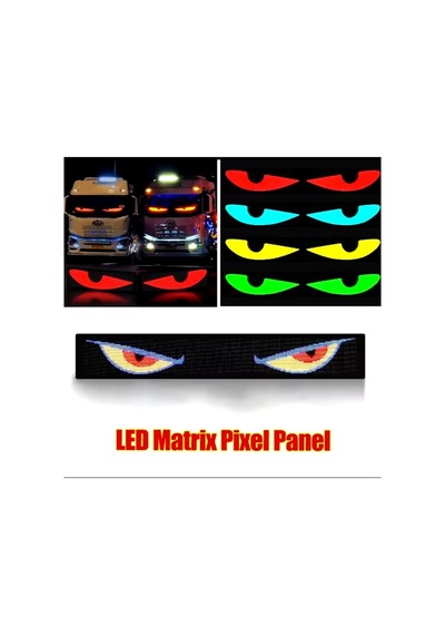 Led Matrix Uygulamalı Yazı Ve Emojili Mağaza,dogum Günü,yılbaşı Ve Araba İçin 176cm Yapışkanlı
