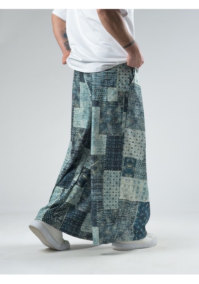 Cocopelli Patchwork Erkek Pileli Pantolon Coc3019 Desenli