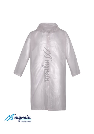 Myrain Kapüşonlu Çıtçıtlı Eva Yağmurluk Beyaz