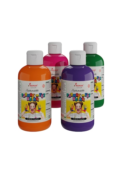 Ara Renkler Parmak Boyası 4'lü Set 4x250 Gr