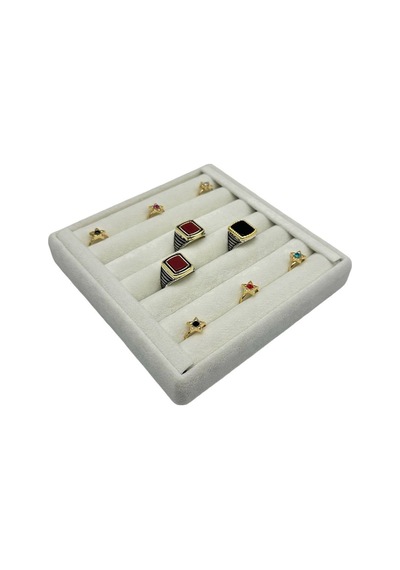 Yüzük Küpe Koldüğmesi Takı Standı Kırık Beyaz 15 X 15 Cm