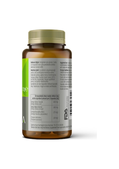 Talya Ginkgo Biloba Mabet Ağacı Yaprağı ve Ekstraktı İçeren Takviye Edici Gıda 60 Kapsül
