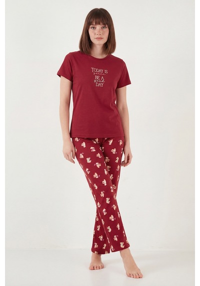 Lela Bayan Pijama Takımı 65790784 Kırmızı