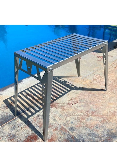 Kamp Ayısı Grillplate Katlanır Ateş Üstü Pişirme Ve Kamp Masası Gri
